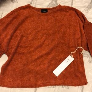 French Terry Balloon-Sleeve Top